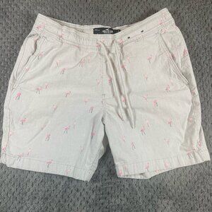 Hollister Men's Jogger Shorts Epic Flex Size S Pink Flamingos Tropical Vacation